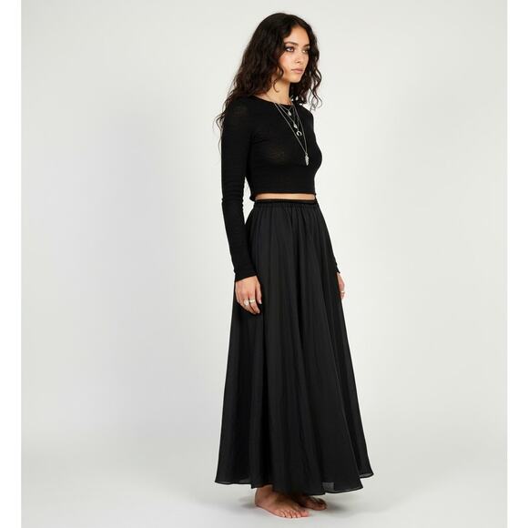 VTG WD NY Woman Silk Maxi Skirt Womens 1X Whimsigoth Fairy Witchy Broomstick - Picture 1 of 6